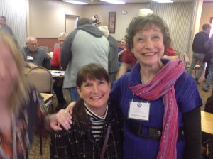 Jeanie's trying to make me look tall. How's it working?